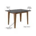 Ver imagem 7 de Conjunto Sala de Jantar Retangular Mesa Kate 120cm e 04 Cadeiras Josi Poliman Móveis