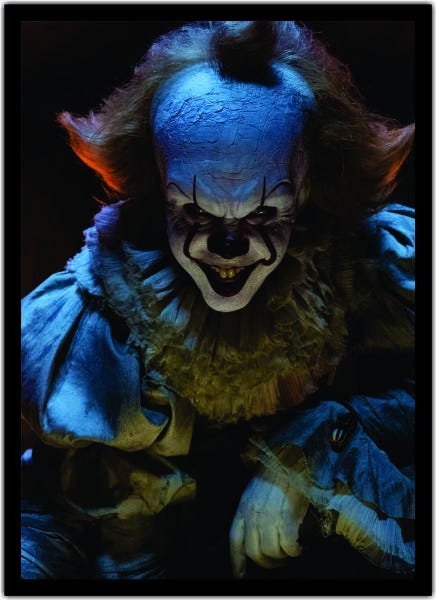 Quadro Decorativo It Palhaço Terror Cinema Filmes Moldura - 1