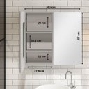 Ver imagem 4 de Espelheira De Parede Para Banheiro Life 60x57x14 Cor: Cinza