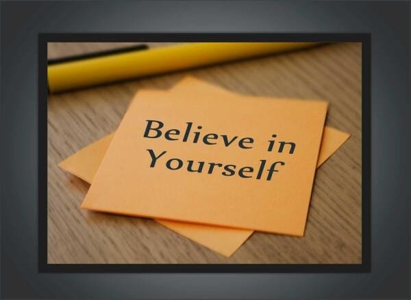 Quadro Decorativo Frases Believe In Yourself Com Moldura - 4