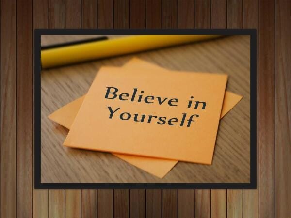 Quadro Decorativo Frases Believe In Yourself Com Moldura - 3
