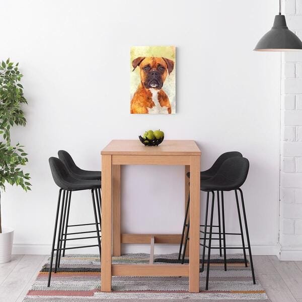 Quadro Cachorro Boxer Colorido Pet Decorativo Para Sala - 2