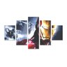 Quadro Homem De Ferro Super Heroi 5 Peças 114X65 - 1