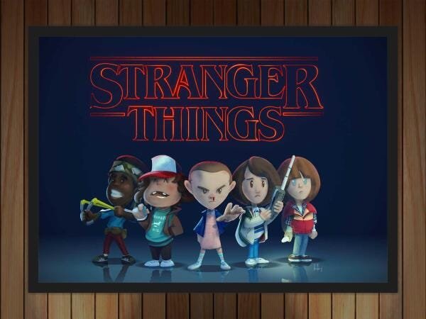 Quadro Decorativo Stranger Things Filmes Cinema Moldura G02 - 2