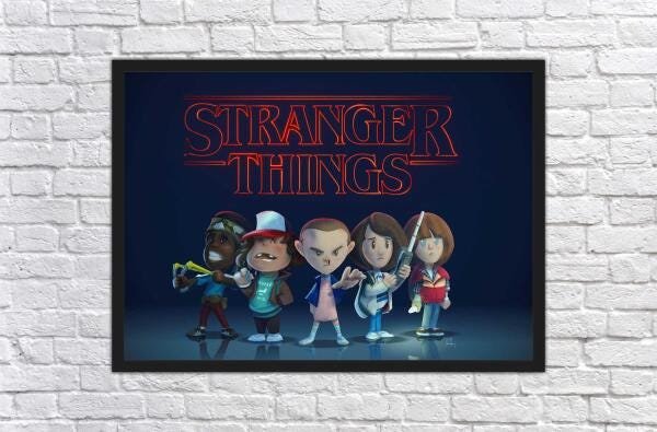 Quadro Decorativo Stranger Things Filmes Cinema Moldura G02 - 4