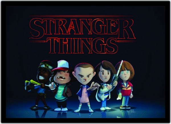 Quadro Decorativo Stranger Things Filmes Cinema Moldura G02 - 1