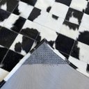 Ver imagem 3 de Tapete de couro preto branco malhado 2,50x2,50 sem bordas