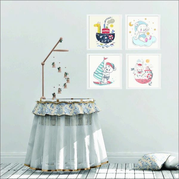 Quadro decorativo bebê menino bb8 - 2