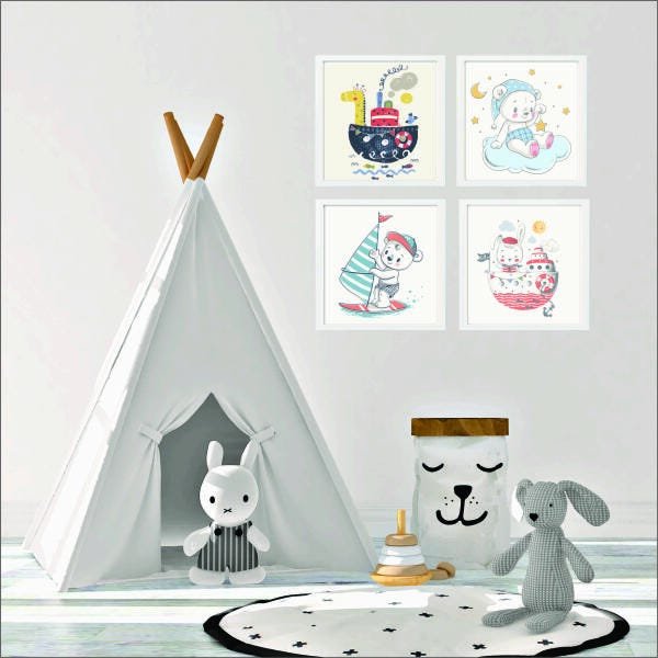 Quadro decorativo bebê menino bb8 - 3