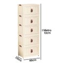 Ver imagem 2 de Armario Organizador Dobravel 5 Andares Empilhavel Porta Objetos Roupas Acessorios Organizaçao Quarto