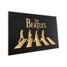 Quadro Beatles Abbey Road Banda- Entalhado Madeira - Moderno - 2