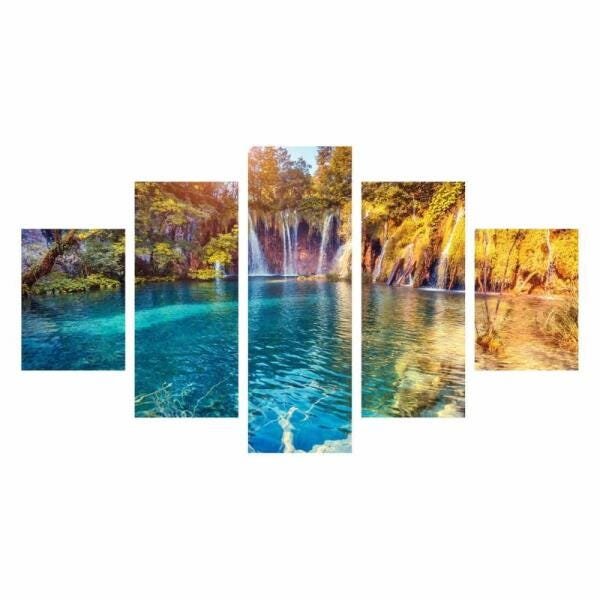 Quadro Cachoeira Paisagem Para Decoraçao 160X80 - 1