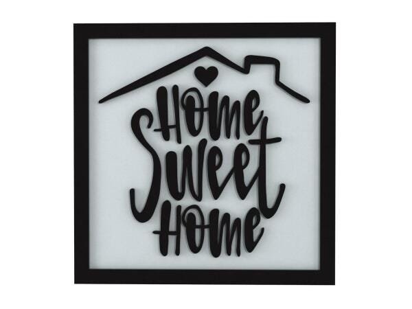 Quadro Home Sweet Home 35X35Cm - 1