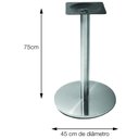 Ver imagem 5 de Base de Mesa Inox Redonda para Tampos de até 100cm Or 2202 Cor: Inox