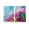 Quadro Flor Dente de Leão Colorida Conjunto 2 Telas - 1