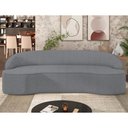 Ver imagem 2 de Sofá 4 Lugares para Sala de Estar Living 230cm Theo D06 Bouclê Cinza - Mpozenato