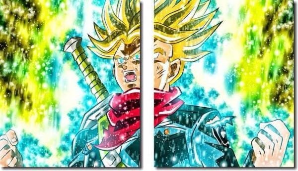 Quadro Decorativo Dragon Ball Goku Super Sayajin 2 Peça M21 - 1