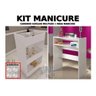 Mesa De Apoio Para Manicure e Carrinho Branco Esmalte AJL Kit Multiuso - 3