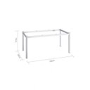Ver imagem 3 de Base para Mesa de Jantar Califórnia P416-10 Prata/Cromado