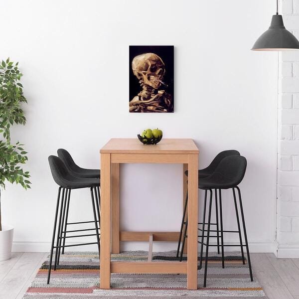 Quadro Van Gogh Caveira Decorativo Moderno Arte Para Sala - 2