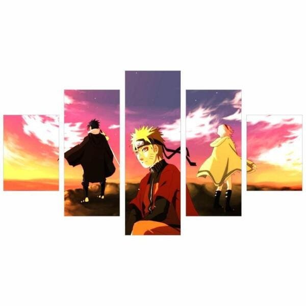 Quadro Naruto Sasuke Sakura Decorativo 200X100 - 1