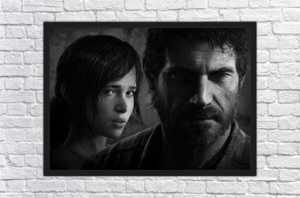 Quadro Decorativo The Last Of Us Games Jogos Com Moldura 08 - 2