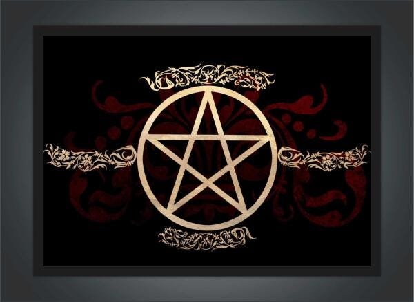 Quadro Decorativo Bruxas Wicca Com Moldura Salas Quartos G02 - 4