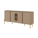 Ver imagem 1 de Balcão Buffet Tambaú 4 Portas 1 Prateleira com Vidro e Led Fendi/freijó