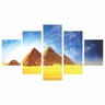 Quadro Piramide De Gizé 7 Maravilhas 5 Peças 160X80 - 1