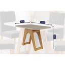 Ver imagem 2 de Mesa Cozinha Carol 130 + 4 Cad Maia Nature/Chocolate Cimol