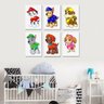 Kit 6 Quadros Decorativos Desenho Infatil Patrulha Canina - 2