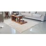 Tapete Algodão para Sala e Quarto - 2,00 x 2,00 - Cor Cru Pelo Médio - 1