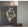 Quadro Cavalo Animal Pet- Entalhado Madeira - Moderno - 3