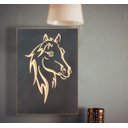 Ver imagem 3 de Quadro Cavalo Animal Pet- Entalhado Madeira - Moderno