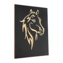 Ver imagem 2 de Quadro Cavalo Animal Pet- Entalhado Madeira - Moderno
