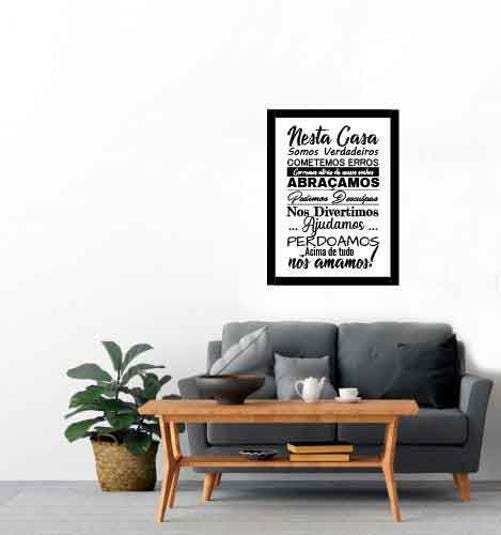 Quadro Decorativo Nesta Casa Somos Verdadeiros - 1