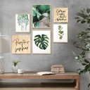 Ver imagem 2 de Kit 6 Quadros Decorativos Temáticos para Cozinha com Moldura Caixa Folhagens Verdes Frases