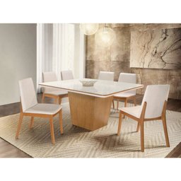 Sala de jantar 6 Cadeiras Tiradentes 1,50x1,50 - Tiradentes - Bella Salas - 1