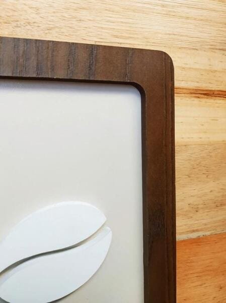 Kit 2 Quadros De Cozinha 21Cm Torradas E Grãos Branco E Bege - 3