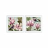 Kit 2 Quadros Decor Magnólias Pássaros Madame Capricho 30cm - 1