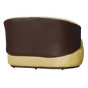 Ver imagem 2 de Poltrona Namoradeira Sofá Orgânico 2 Lugares Beatriz Composê Corino Marrom - Suede Amarelo