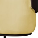 Ver imagem 3 de Poltrona Namoradeira Sofá Orgânico 2 Lugares Beatriz Composê Corino Marrom - Suede Amarelo