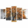 Quadro Arvore Laranja Conjunto 5 Peças 114X65 - 1