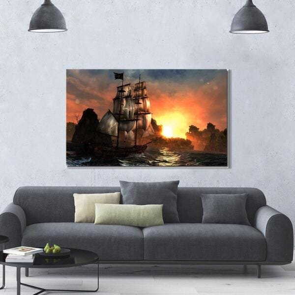 Quadro Decorativo Navil No Mar Para Sala/Quarto Varias Peças - 3