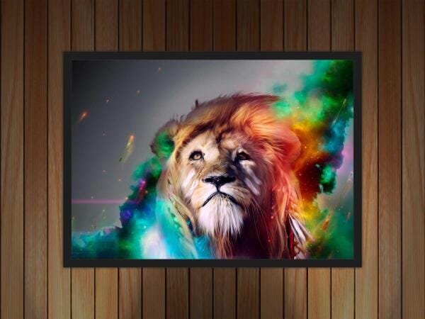 Quadro Decorativo Animais Leão Salas Escritórios G02 - 2