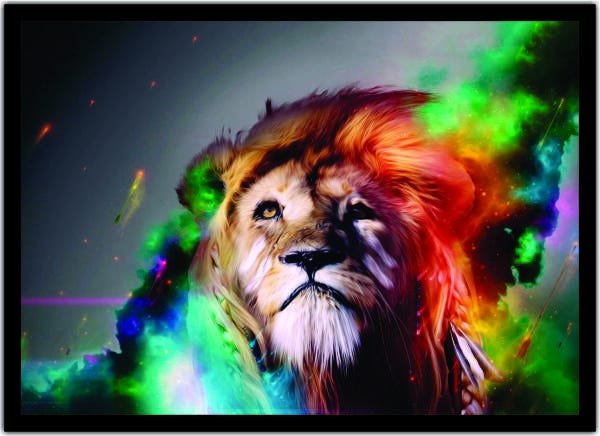 Quadro Decorativo Animais Leão Salas Escritórios G02 - 1