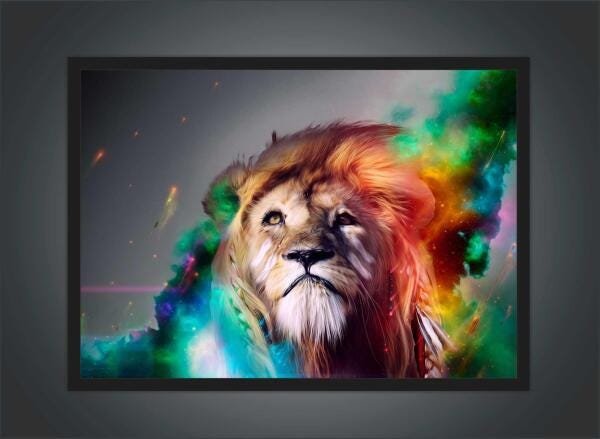 Quadro Decorativo Animais Leão Salas Escritórios G02 - 4