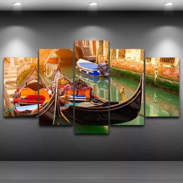 Quadro Mosaico 5 Peças Mdf 6Mm Foto Mural 52 - 1