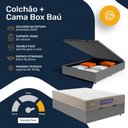 Ver imagem 5 de Cama Box Baú + Colchão Gazin de Espuma D28 Double Face Force Plus Casal 138 cm
