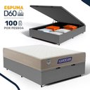 Ver imagem 3 de Cama Box Baú + Colchão Gazin de Espuma D28 Double Face Force Plus Casal 138 cm
